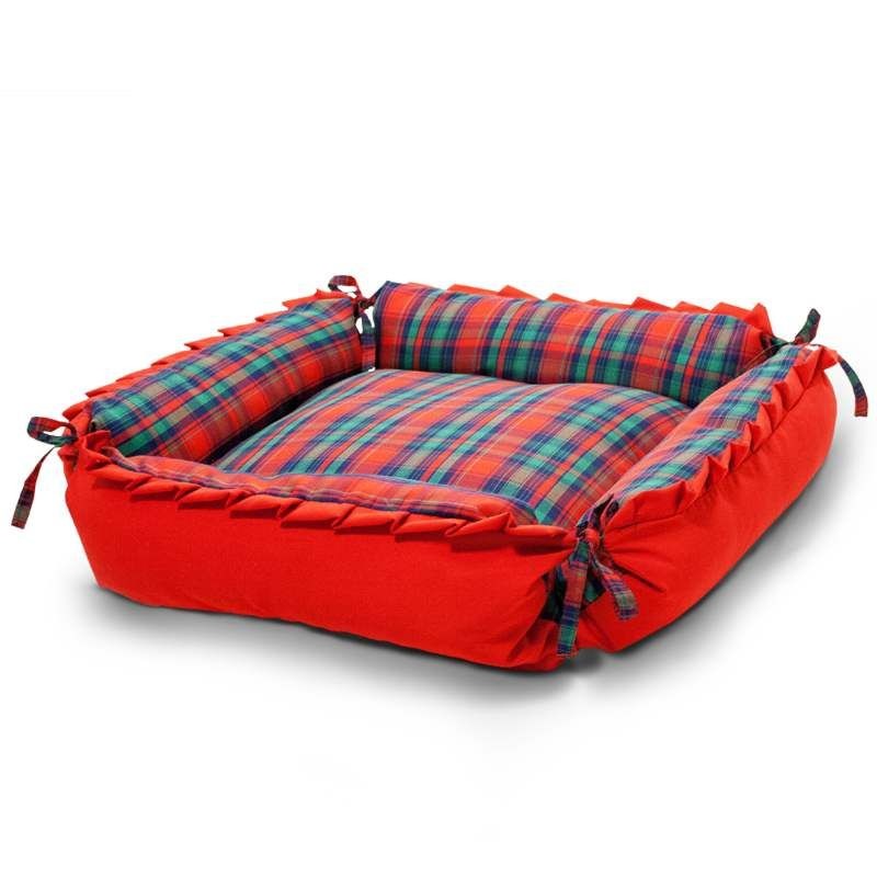 KIT 3X Cama Quadrada Xadrez