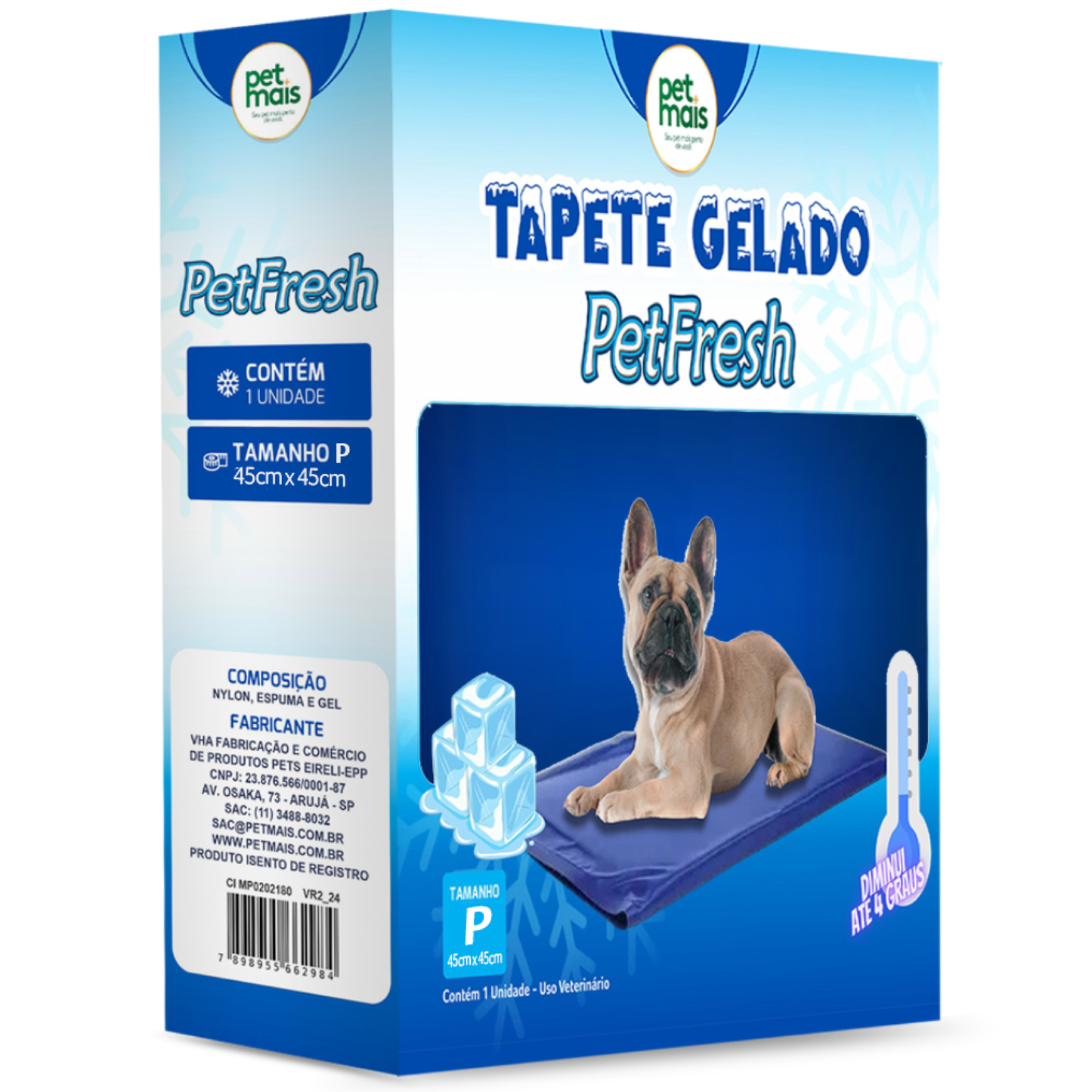 KIT 8X Tapete Gelado para Pets PetFresh – Conforto Refrescante nos Dias Quentes