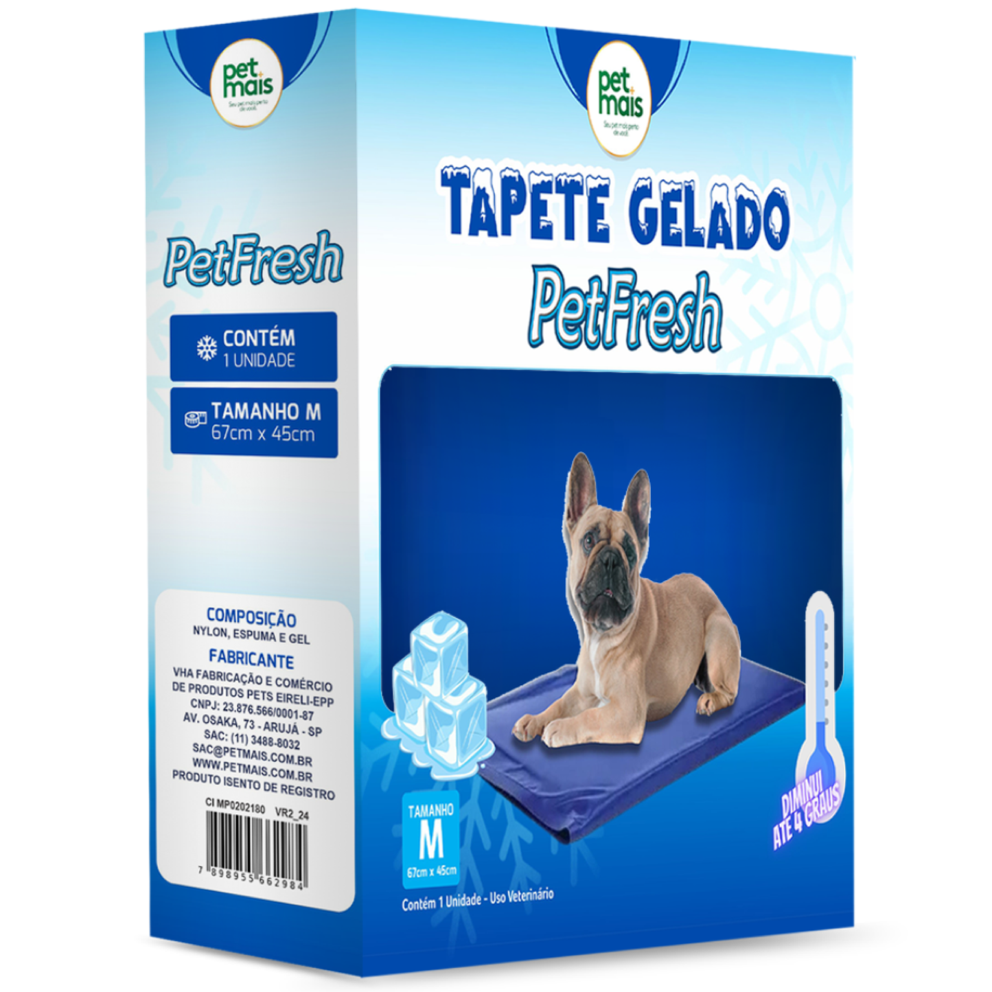 KIT 8X Tapete Gelado para Pets PetFresh – Conforto Refrescante nos Dias Quentes