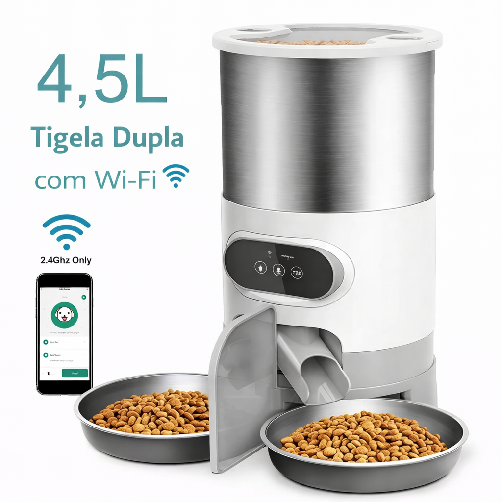 Alimentador Automático Wi-Fi – Controle a Alimentação pelo Celular 📱🐾