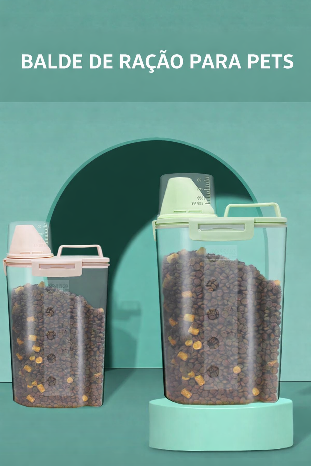 Porta Ração para Pets com Vedação Hermética