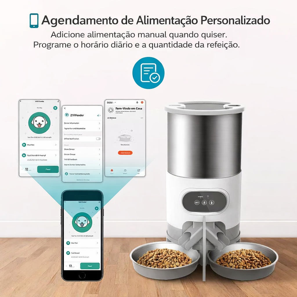 Alimentador Automático Wi-Fi – Controle a Alimentação pelo Celular 📱🐾
