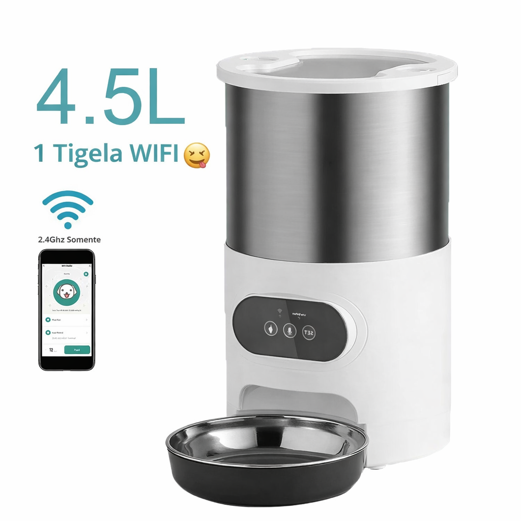 Alimentador Automático Wi-Fi – Controle a Alimentação pelo Celular 📱🐾