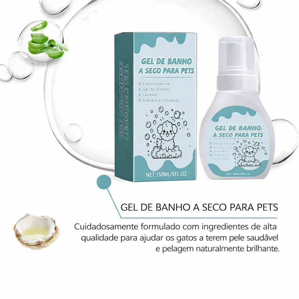 Shampoo a Seco para Gatos e Cães – Limpeza Sem Água, Praticidade Total
