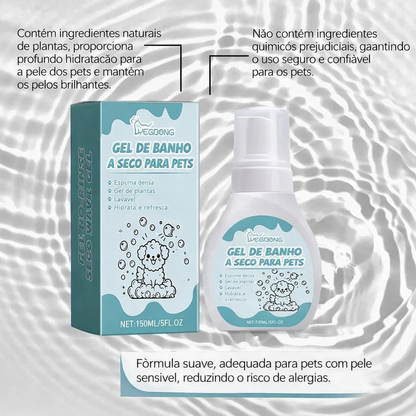Shampoo a Seco para Gatos e Cães – Limpeza Sem Água, Praticidade Total