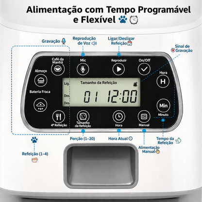 Alimentador Automático Wi-Fi – Controle a Alimentação pelo Celular 📱🐾