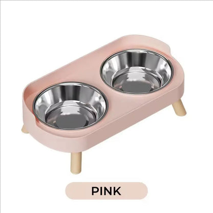 Alimentador Elevado Duplo para Pets – Tigelas em Aço Insuficiente + Suporte Ergonômico