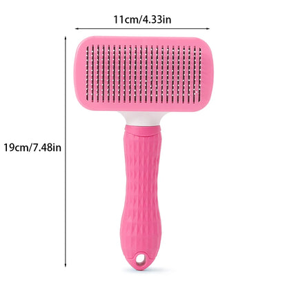 Escova Removedora de Pelos para Cães e Gatos com Botão Automático com 3 Unidades