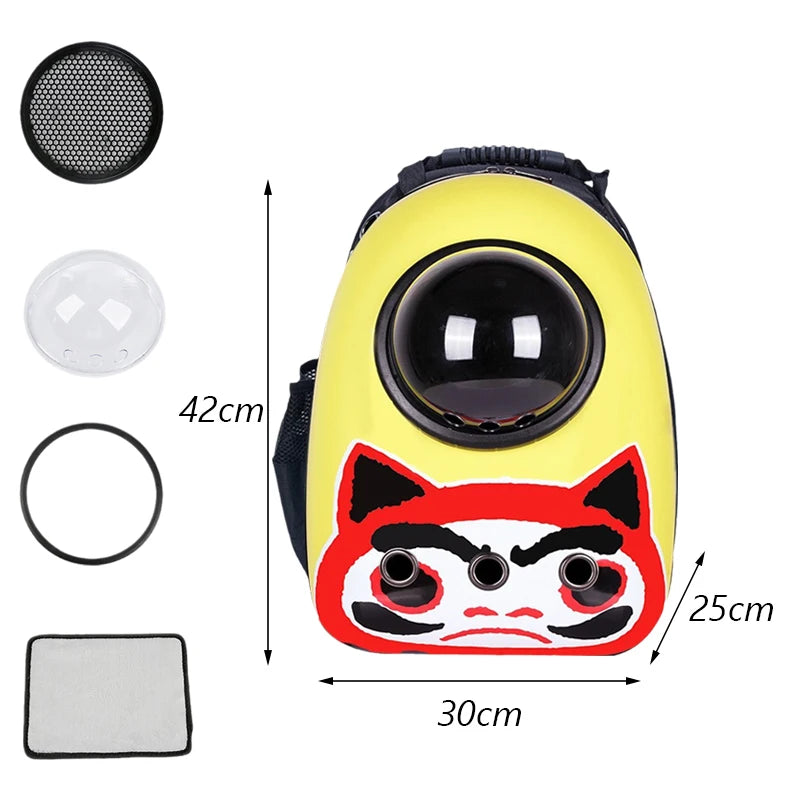 Mochila de Transporte para Cães e Gatos – Cápsula Espacial Respirável