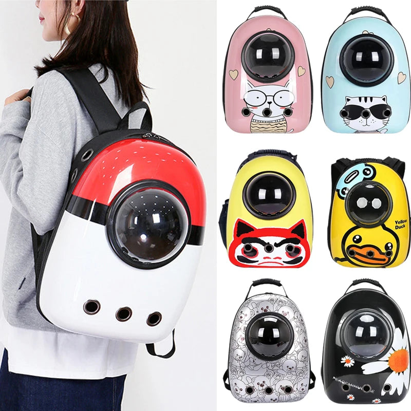 Mochila de Transporte para Cães e Gatos – Cápsula Espacial Respirável