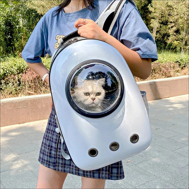 Mochila de Transporte para Cães e Gatos – Cápsula Espacial Respirável