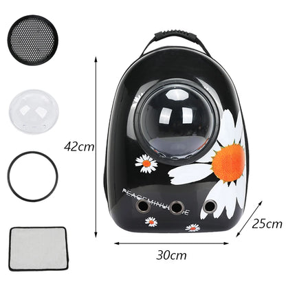 Mochila de Transporte para Cães e Gatos – Cápsula Espacial Respirável