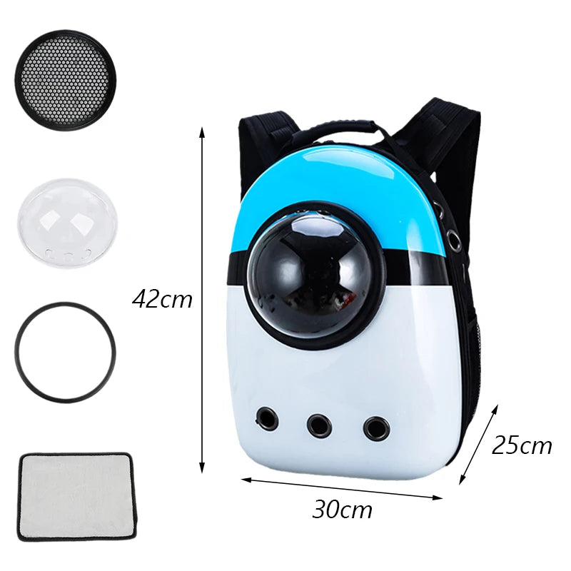 Mochila de Transporte para Cães e Gatos – Cápsula Espacial Respirável