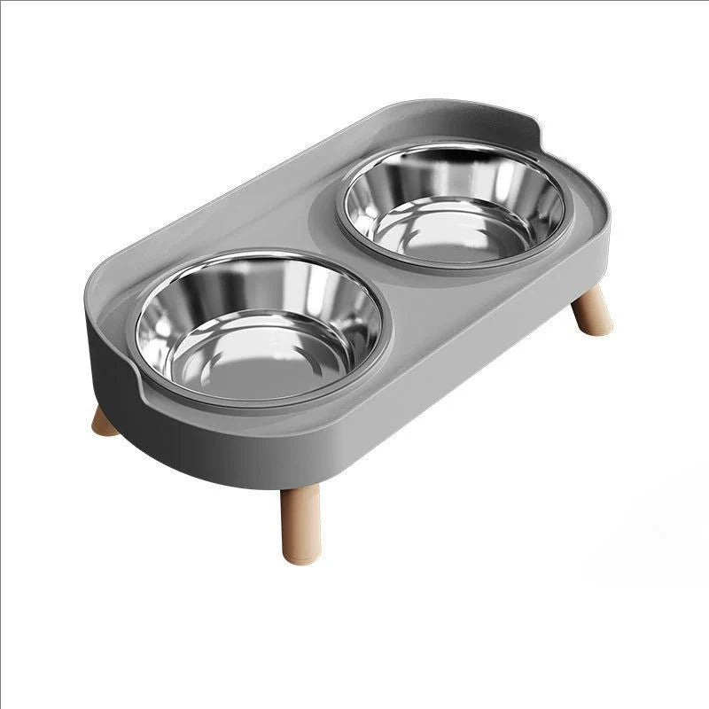 Alimentador Elevado Duplo para Pets – Tigelas em Aço Insuficiente + Suporte Ergonômico