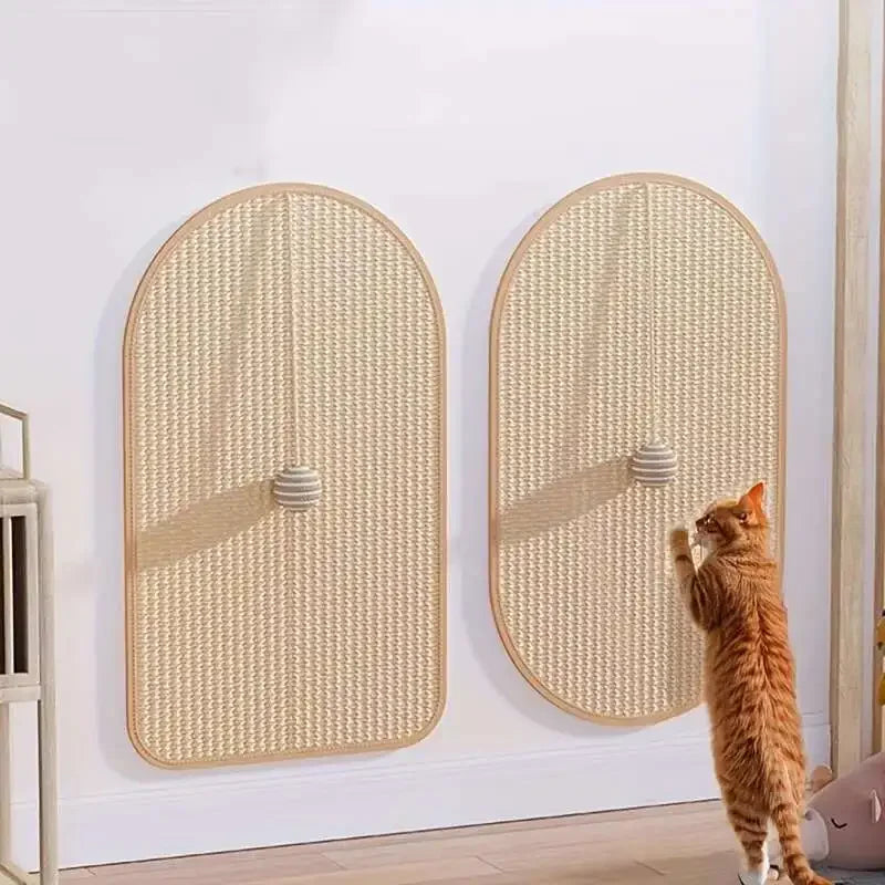 Tapete Arranhador para Gatos Autoadesivo – Lavável, Aparável + Brinquedo com Bola