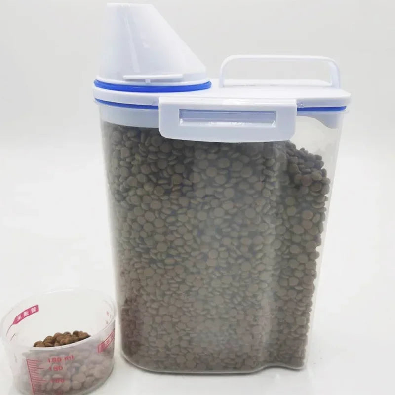 Balde Hermético para Ração Pet com Copo Medidor – 1,5kg / 2kg