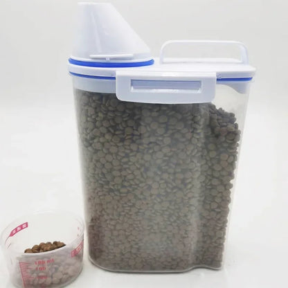 Balde Hermético para Ração Pet com Copo Medidor – 1,5kg / 2kg