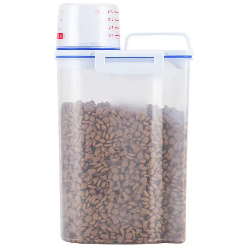 Balde Hermético para Ração Pet com Copo Medidor – 1,5kg / 2kg