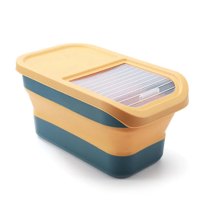 Caixa Porta Ração Dobrável para Pets | Organizador de Ração Cães e Gatos