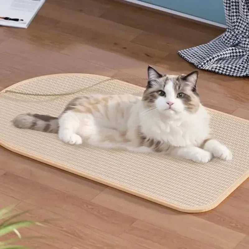 Tapete Arranhador para Gatos Autoadesivo – Lavável, Aparável + Brinquedo com Bola