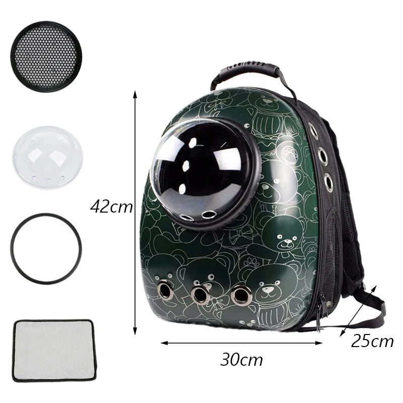 Mochila de Transporte para Cães e Gatos – Cápsula Espacial Respirável