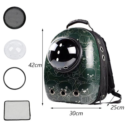 Mochila de Transporte para Cães e Gatos – Cápsula Espacial Respirável