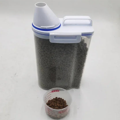 Balde Hermético para Ração Pet com Copo Medidor – 1,5kg / 2kg