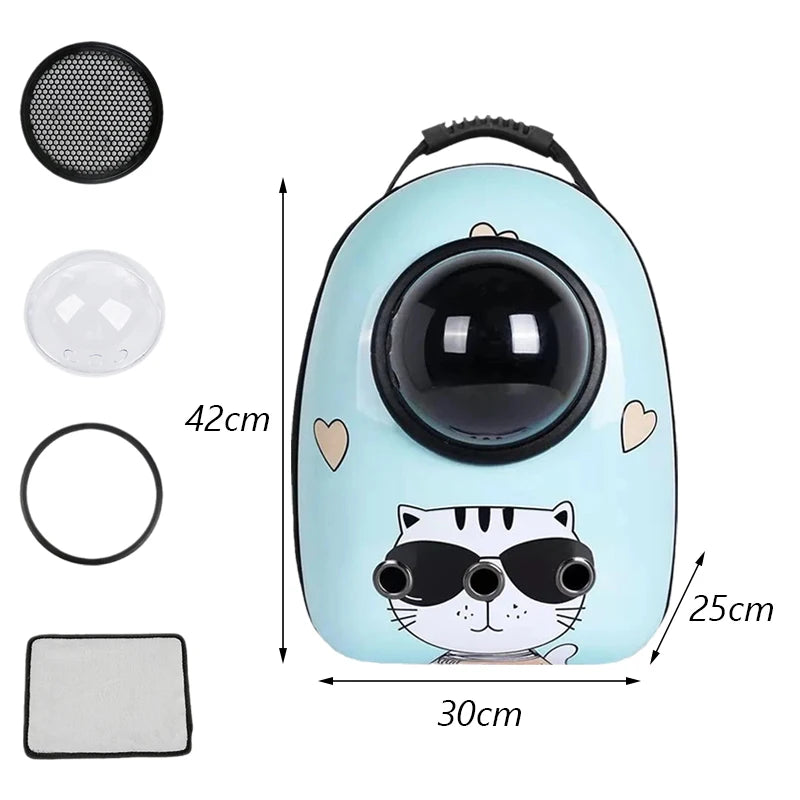 Mochila de Transporte para Cães e Gatos – Cápsula Espacial Respirável