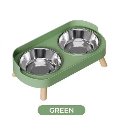 Alimentador Elevado Duplo para Pets – Tigelas em Aço Insuficiente + Suporte Ergonômico