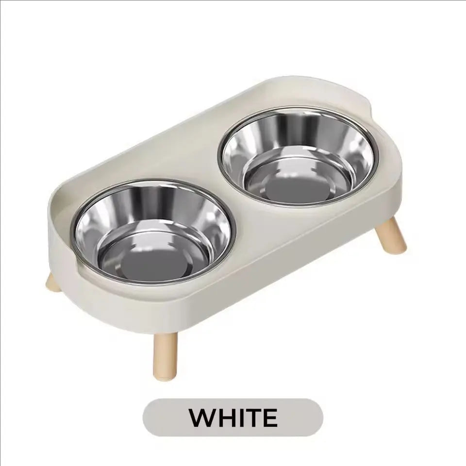 Alimentador Elevado Duplo para Pets – Tigelas em Aço Insuficiente + Suporte Ergonômico
