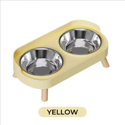 Alimentador Elevado Duplo para Pets – Tigelas em Aço Insuficiente + Suporte Ergonômico