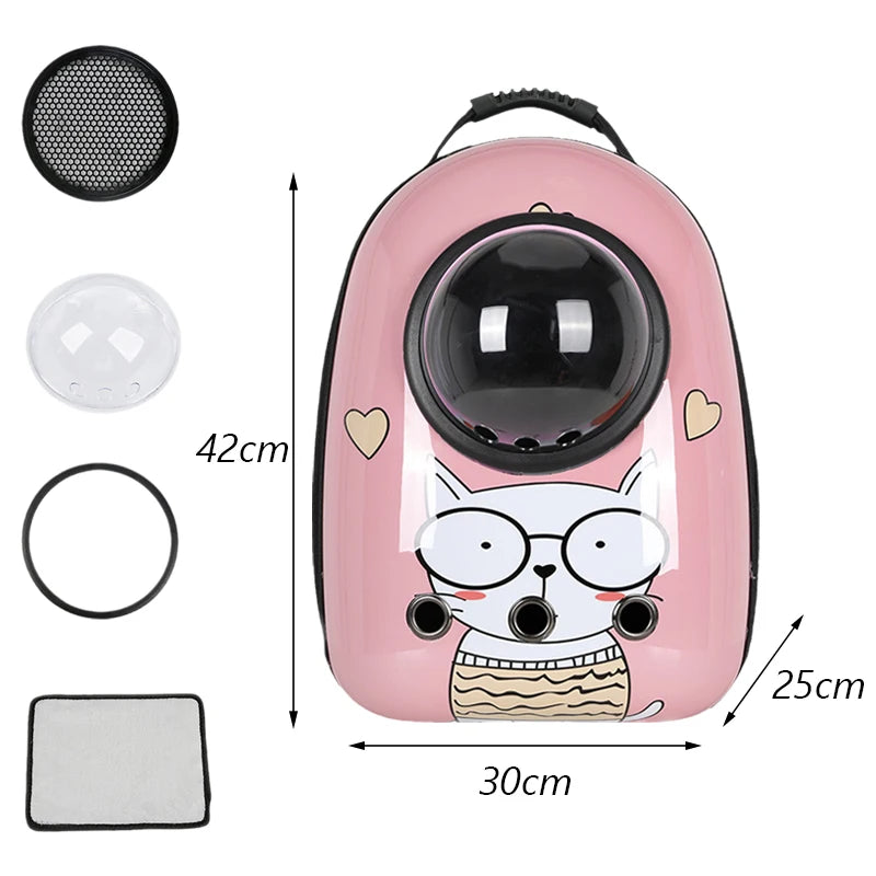 Mochila de Transporte para Cães e Gatos – Cápsula Espacial Respirável
