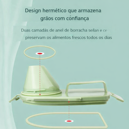 Porta Ração para Pets com Vedação Hermética