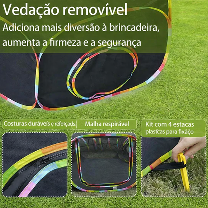 Barraca + Túnel para Gatos – Diversão Sem Fim 🐱