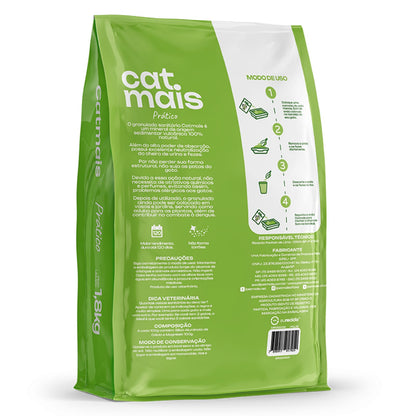 Kit 6x Areia para Gatos CatMais Prático 1,8kg – Alta Absorção, Natural e Econômica