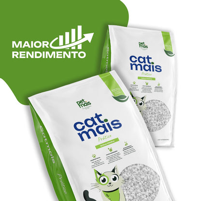 Kit 6x Areia para Gatos CatMais Prático 1,8kg – Alta Absorção, Natural e Econômica