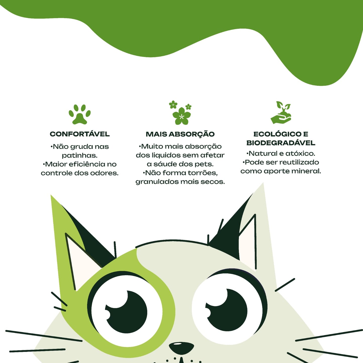 Kit 6x Areia para Gatos CatMais Prático 1,8kg – Alta Absorção, Natural e Econômica