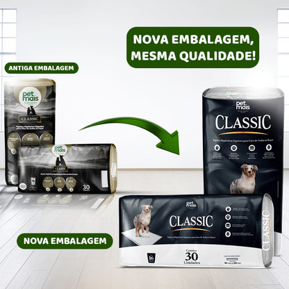 kit 120 Tapetekit  Higiênico PetMais Classic 30 Unidades – Ultra Absorção, Anti Vazamento e Máximo Conforto